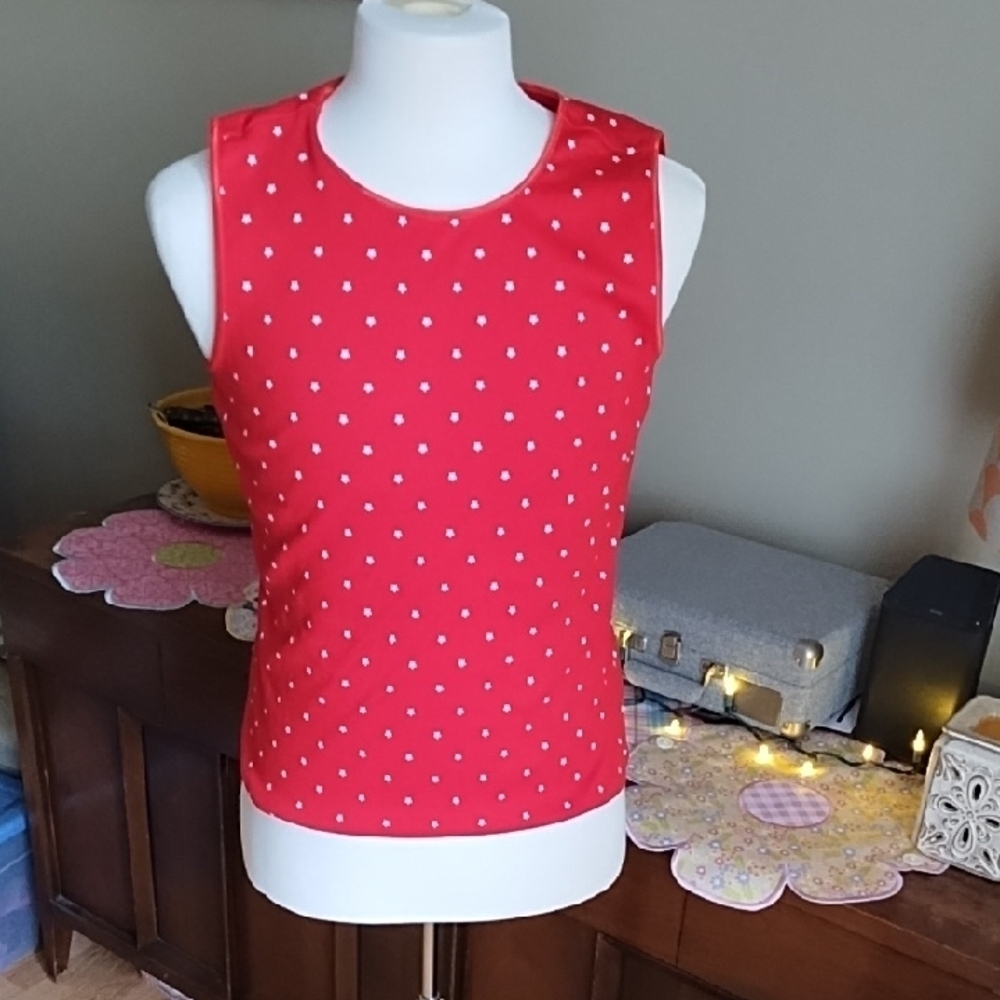 Christopher Banks Red Sleeveless Tank Size Large